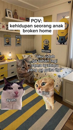 ketika rumah tak lagi tempat untuk pulang #sedih #memekucing #respect #fypシ