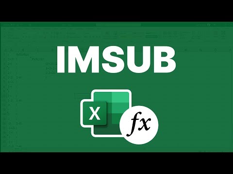 Subtract Complex Numbers - Excel IMSUB Function