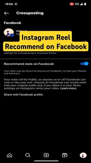 How to recommend instagram reel on Facebook/instagram recommend reel on Facebook