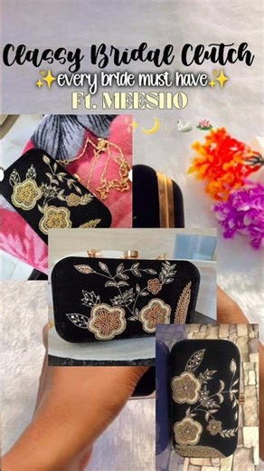 Classy Bridal Clutch😱🖤 #meeshofinds #weddingfinds #bridalclutch #trending