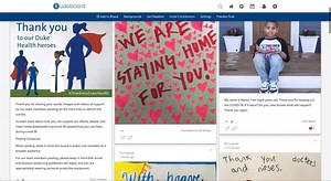 1K views · 45 reactions | Thanks to everyone who has posted a grateful message on the Duke University Hospital Kudoboard to celebrate #NationalHospitalWeek To post a message and thank our team members, go to https://bit.ly/3fUXojg #thankyoudukehealth | Duke University Hospital | Facebook