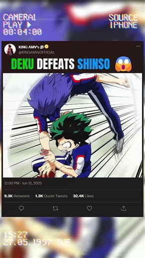 DEKU DEFEATS SHINSO 😱 | #myheroacademia #edit #amv #anime