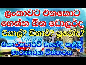 Which currency is best to bring Sri Lanka | usd | Euro | Riyal | Dinar | Airport news update today