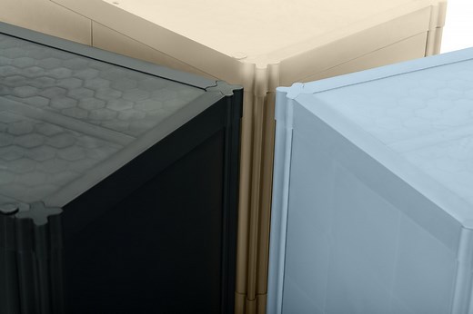 Introducing FLO Modular cupboard from our Collection 2023. A customizable storage system that allows you to choose your own colors, doors, knobs, sizes, and a number of layers and rows, enabling you to reflect your unique personality. #Phoenix #DesignedForLife #FLO | Phoenix Industries