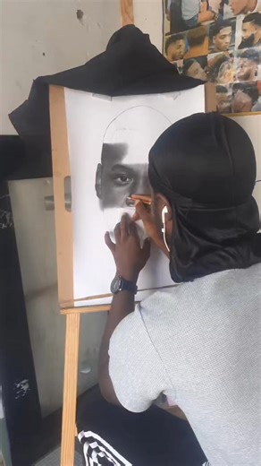 Hand-Drawn Jay-Z Art Inspired by Zambian Culture