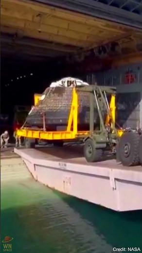 U.S. Navy Moves Artemis II Capsule #artemisii #space #moon #nasa