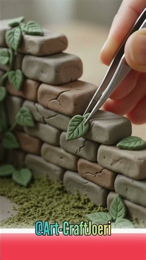 🪨 Tiny Moss Room from Clay – So Satisfying to Watch #clayart #miniature #asmr