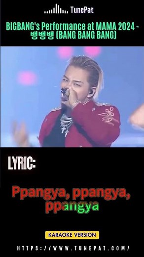 BIGBANG - BANG BANG BANG (Karaoke Ver./Romanized) #2024mama #bigbang #karaoke #lyricvideo