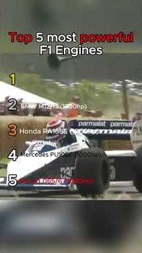 The most POWERFUL F1 engines