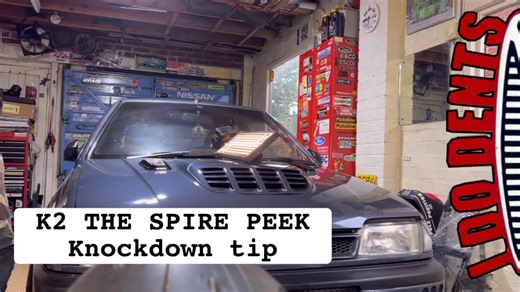 Nissan Pulsar GTi-R 90s hot hatch Unknown high spots in the bonnet High spots are dents that stick out instead of in. They can be removed by precisely tapping it back flat with a knockdown. My tip of choice on this one was The Spire peek tip from K2 , I stabilised the panel to eliminate flex with cold glue. This is #PDR I’m Steve #idodents #mobiledentrepair #scarborough #dentremoval #dentrepair #dentspam | I Do Dents ltd