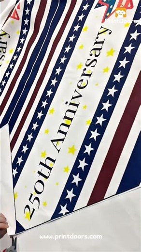 Custom Double-side linen Table Runner for America 250th Design