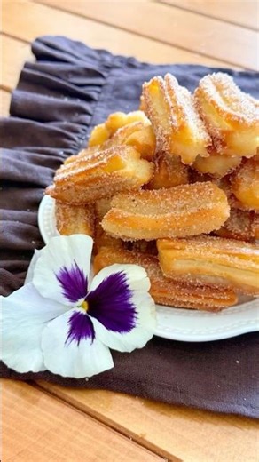 Crispy Homemade Churros Recipe | Easy 5-Ingredient Spanish Dessert #shorts
