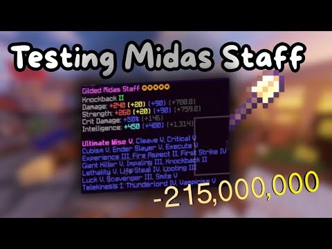 Testing Midas Staff | Fakepixel Skyblock | Minecraft |
