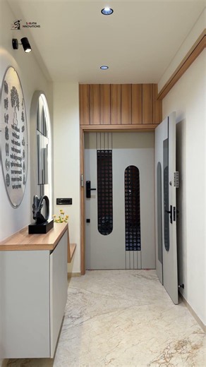 3BHK Flat Entrance Design | Stylish Foyer & Entryway Decor.