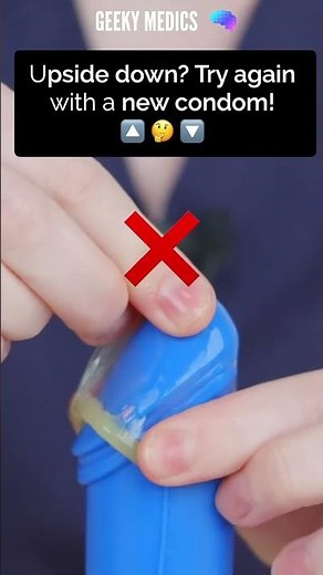 How to put on a condom #sexeducation #sexed #sexualhealth #geekymedics #contraception | UKMLA | CPSA