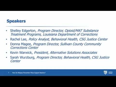How do Relapse Prevention Plans Support Reentry? [WEBINAR]