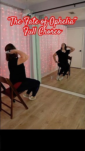 “The Fate of Ophelia” full choreo 🧡🩵 Tutorials shared on my channel! #taylorswift #fallintoshorts