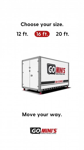 Moving shouldn't be one-size-fits-all. Go Mini’s brings you options with our 12-foot, 16-foot, and 20-foot portable storage containers, tailoring your move to your exact needs.  Still unsure which size is right for you? Our local experts are ready to help you find the perfect fit. Contact us today to get started! | Go Mini's of Evansville | Facebook