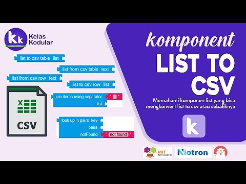 List to CSV kodular | (MIT App Inventor,Appybuilder,Thunkable)
