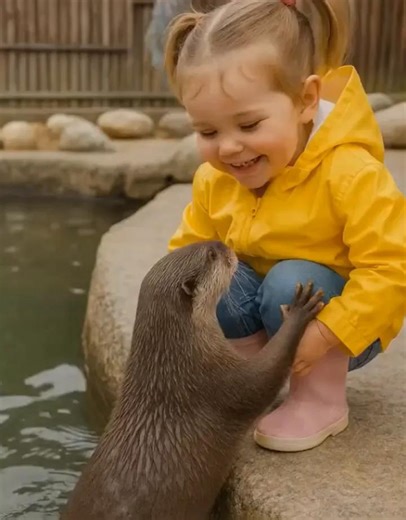 At the zoo, a little girl was playing with an otter, petting it and laughing with joy: everyone was touched by the heartwarming scene — until a zookeeper suddenly approached the parents and said unexpectedly, “You need to take your daughter to a doctor immediately.” 😨😱 That day, the family visited a petting zoo — a place where children could not only see animals from afar but also feed, touch, and even play with them. For their little girl, it was a real adventure. “Mom, look at that huge turt