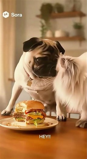 Epic Pet Showdown Over a Burger!