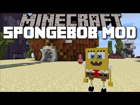 Minecraft SpongeBob Mod Showcase (w/ New skybox Minecraft PC)