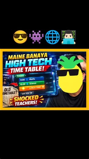 Time Table Nahi Tha… To Maine CODING Se High Tech Bana Diya 😱|| #shorts #html