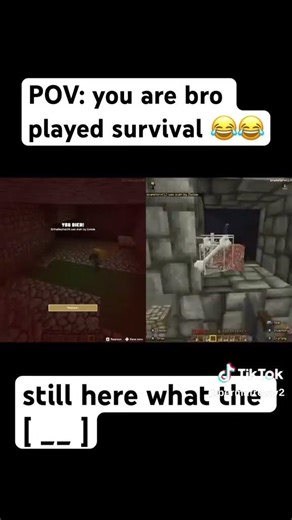 Let’s play survival bro said… #shortvideo #minecraft #gaming