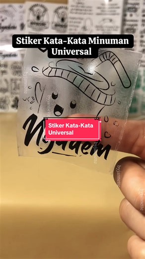 Stiker label kemasan minuman, model kata-kata universal. Bisa untuk segala jenis minuman. Ready banyak model kata-kata. #creatorsearchinsights #stikerkatakata #minumankekinian #stickers #stikerlabelkemasan