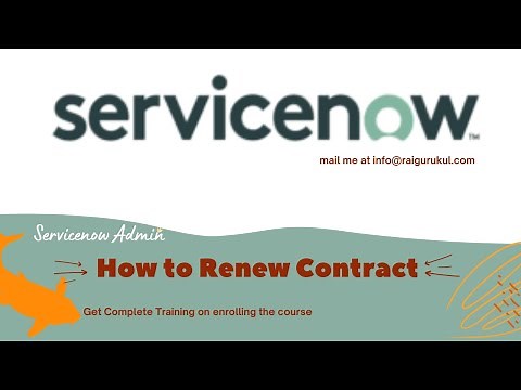 How to Renew Contract in ServiceNow | Servicenow Admin
