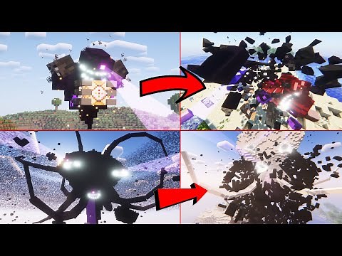 Cracker's Wither Storm Mod | All Wither Storm Phases Vs Physics Mod Pro