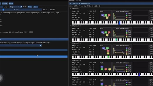 imgui vgmplayer ym2151 demo