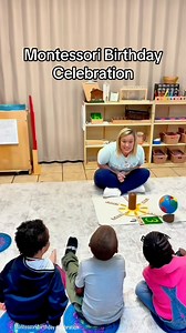 In the Montessori preschool classroom, the birthday walk around the sun is a right of passage. This Montessori ceremony is educational for toddlers and preschoolers as well, as it provides the child with a visual and sensorial impression of the passage of time. #montessoriathome #montessorimom #montessoriactivities #montessoriteacher #montessoritoddler | Montessori Miss Emily