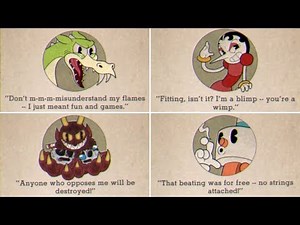 Cuphead | All Boss Quotes & Game Over Screens