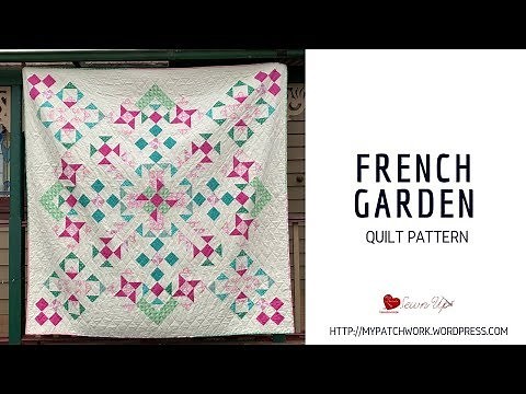 French garden quilt pattern - PDF download