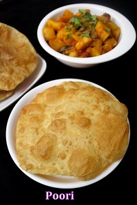 poori recipe or puri | how to make soft puffy poori - Yummy Indian Kitchen