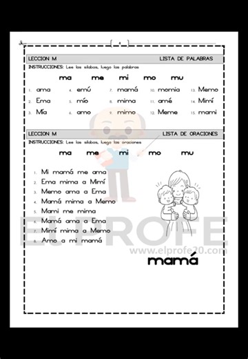 Cuadernillo para aprender a leer o practicar la lectura en PDF. | El Profe - Material educativo