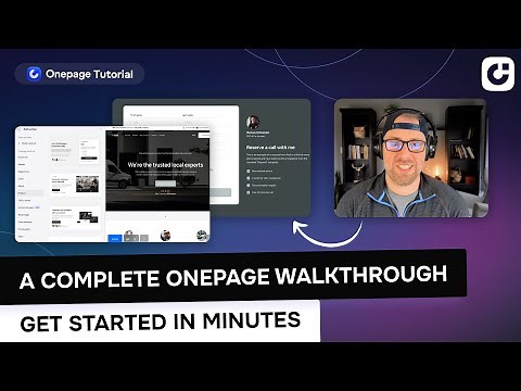 Onepage Full Tutorial and Walkthrough - Build your website and funnel in minutes