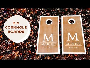 DIY CORNHOLE BOARDS WITH CRICUT | How To Make Cornhole Boards With Cricut - Cricut Wedding Crafts 💍