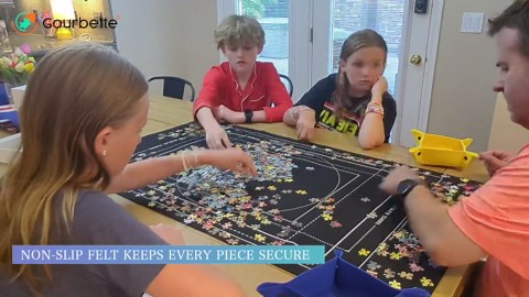 Black 1500 Pieces Jigsaw Puzzle Mat Roll Up | Unique Design, Portable Puzzle Board for Adults & Kids, Stow and Go Puzzle Saver | Puzzle Keeper Storage Saver 2000 1000 500 Piece Puzzles