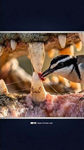 The Fearless Bird That Walks Inside a Crocodile’s Mouth 😳