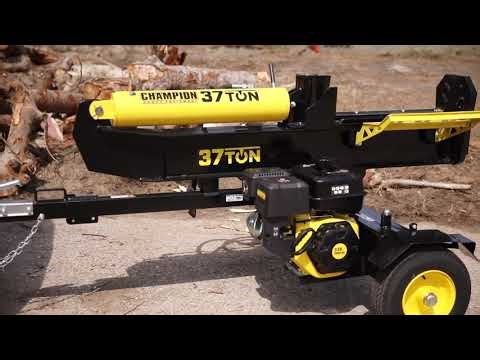 Champion 37-Ton Horizontal/Vertical Full Beam Gas Log Splitter with Auto Return (Model 201519)