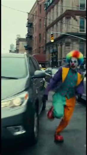 Police chasing a clown