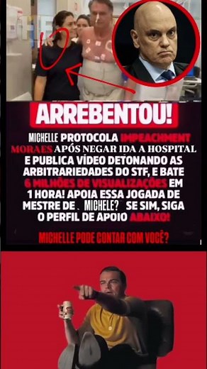 Michelle declara apoio ao impeachment de Moraes e cria página para mobilizar apoiadores