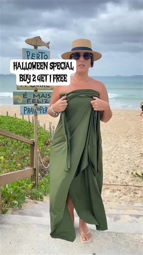 ✨ The only dress you’ll want this season. 🎃 Halloween Special Offer: BUY 2 GET 1 FREE sitewide — but hurry, limited stock available! 👻 Lightweight, flattering, and effortlessly elegant — the Sandset Dress is made to shine at every event, from sunny days to festive nights. | Sandset