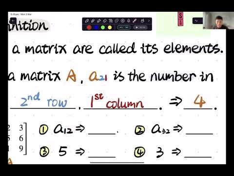 L1: Matrices: Order and elements