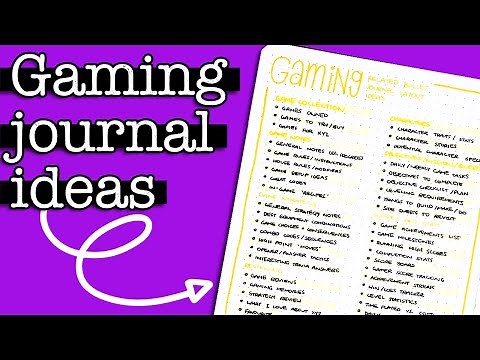 GAMING BULLET JOURNAL IDEAS 💜 Bullet journal collection ideas for gamers