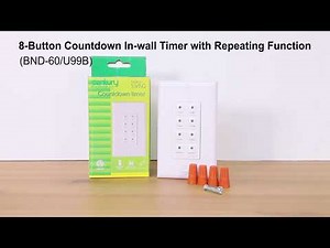 BN-LINK 8-Button Countdown In-Wall Timer with Repeating Function BND-60 U110B