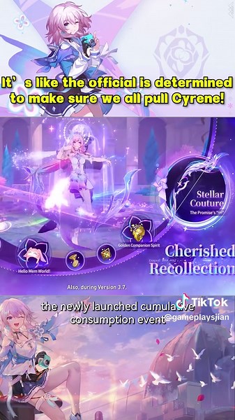 It’s like the official is determined to make sure we all pull Cyrene!#honkaistarrail #HoYoverse #game