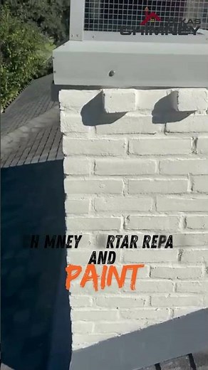 Chimney repairs made easy! Check out this fresh mortar fix & paint job transformation.